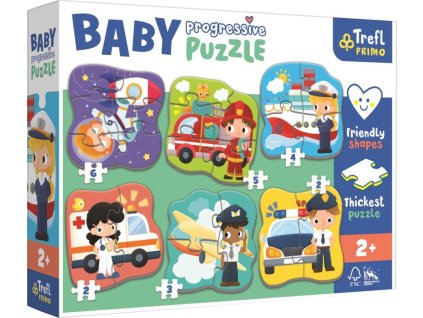 Trefl Puzzle Baby Povolání a vozidla 6v1 (2-6 dílků)