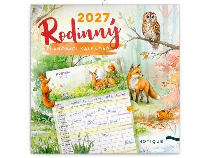 rodinny planovaci kalendar zviratka 2027 30 x 30 cm 216696 45
