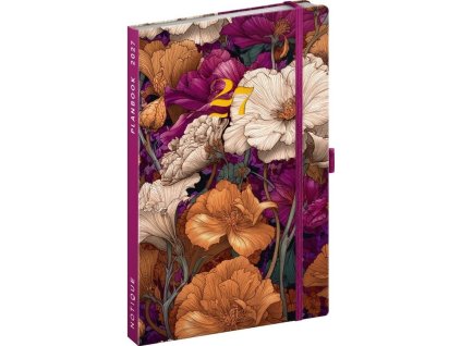 planbook diar vintage kvety 2027 13 x 21 cm