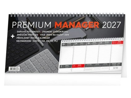 kalendar 2027 stolni premium manager 32 x 16 cm 20260801022120 8595689368883