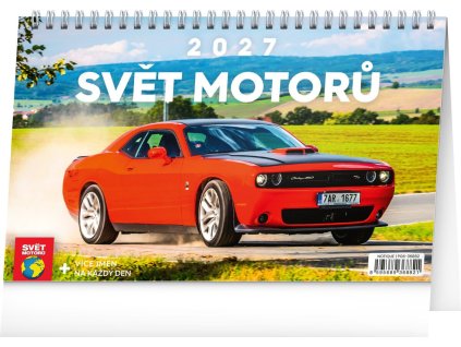 stolni kalendar svet motoru 2027 23 1 x 14 5 cm