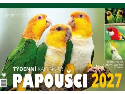 Kalendář 2027 Papoušci - stolní, týdenní - Alena Winnerová